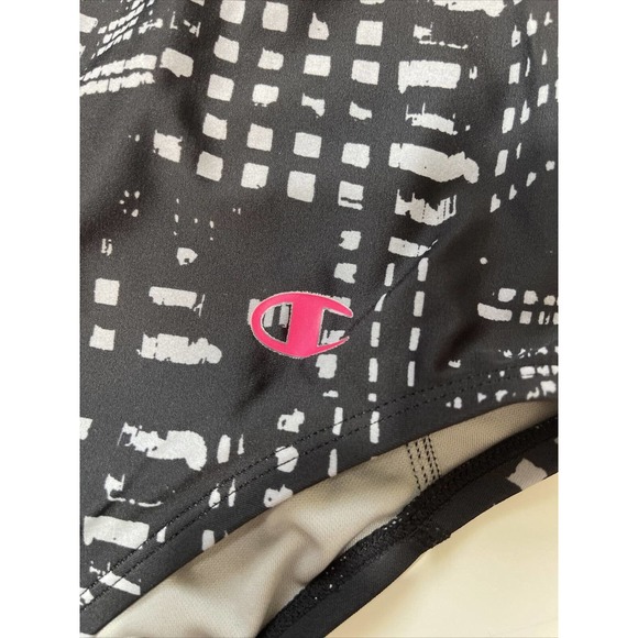 CHAMPION One Piece Racer Back Swimsuit Women’s S Black Gray Nylon Spandex - Picture 5 of 5